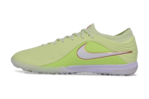 Tiempo Legend Elite TF lime and silver turf shoe, side view