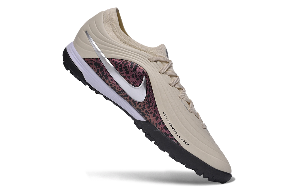 Tiempo Legend Elite TF cream and burgundy turf shoe, view 2