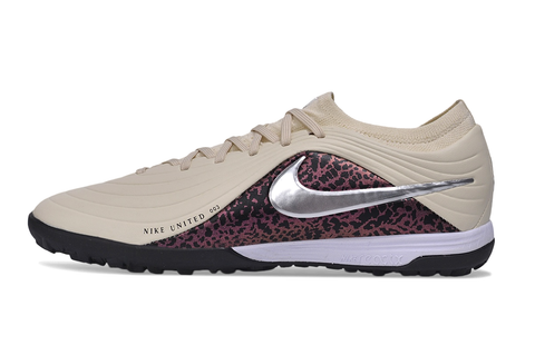 Tiempo Legend Elite TF cream and burgundy turf shoe, side view