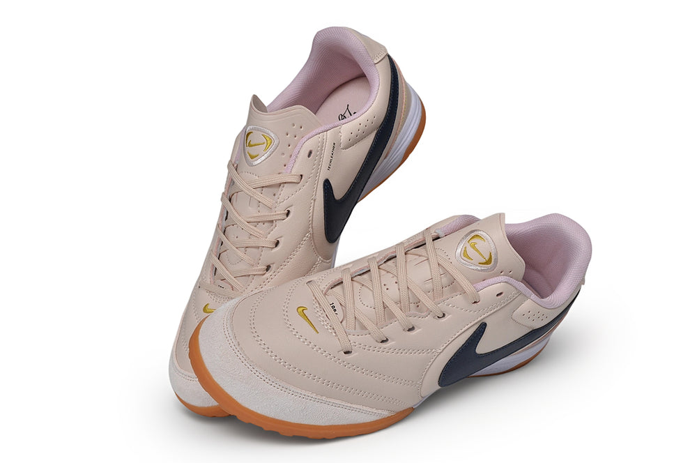 Tiempo Legend Elite TF cream and navy turf shoe, view 7
