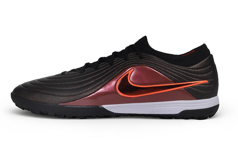 Tiempo Legend Elite TF black and copper turf shoe, side view