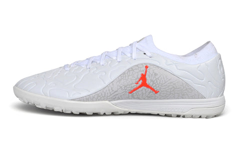 Tiempo Legend Elite TF white and grey turf shoe, side view
