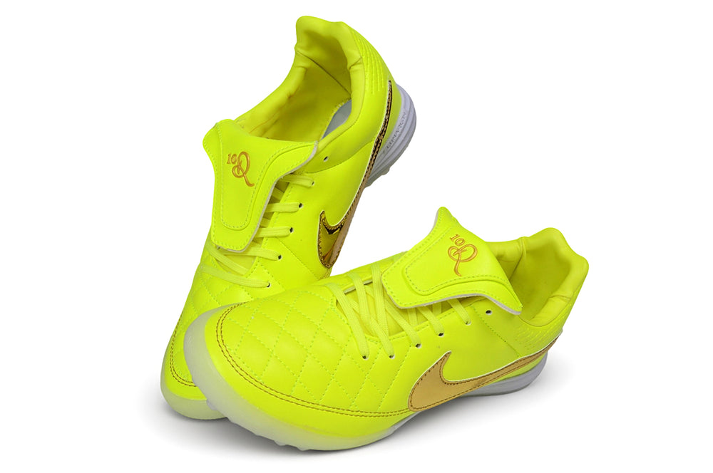 Tiempo Legend SE TF volt and gold turf shoe, view 2
