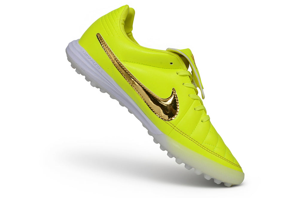 Tiempo Legend SE TF volt and gold turf shoe, view 3