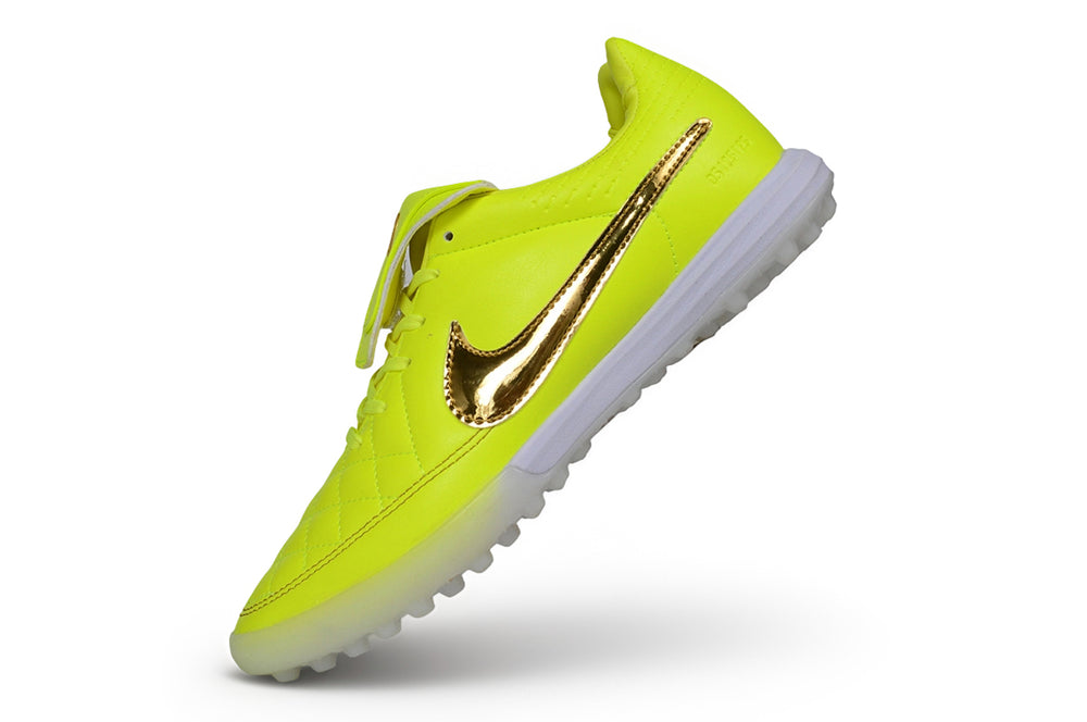 Tiempo Legend SE TF volt and gold turf shoe, view 4