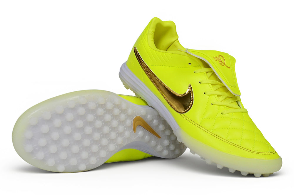 Tiempo Legend SE TF volt and gold turf shoe, view 5