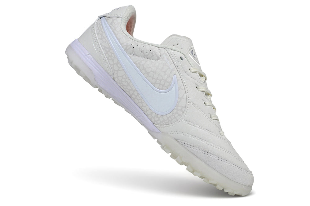 Tiempo Legend Elite TF triple white turf shoe, view 3