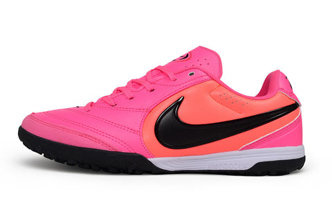 Tiempo Legend Elite TF pink and black turf shoe, side view