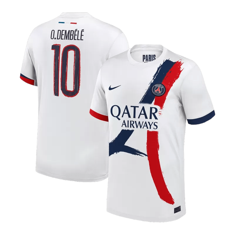 PSG Jersey Custom O.DEMBÉLÉ #10 Soccer Jersey Away 2024/25 - UCL