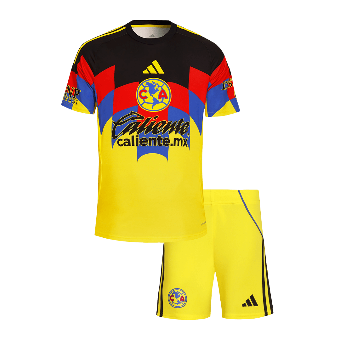 Club America Home Soccer Jersey Kit 2025/26 Kids(Jersey+Shorts)