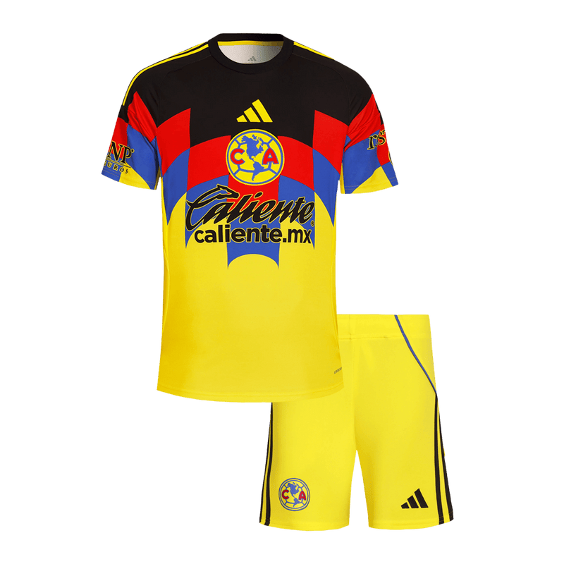 Club America Home Soccer Jersey Kit 2025/26 Kids(Jersey+Shorts)