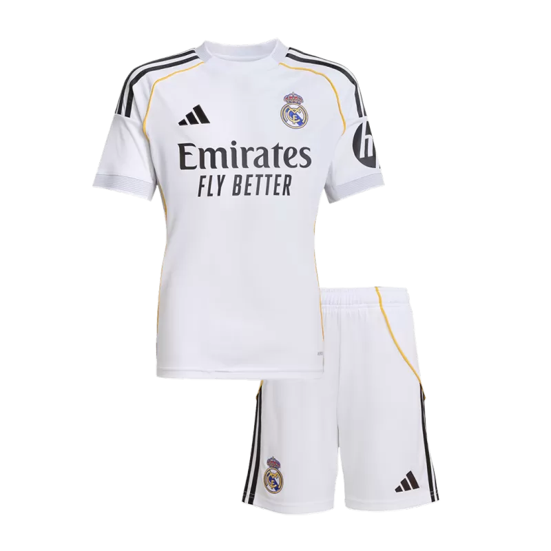 Real Madrid Home Soccer Jersey Kit 2025/26 Kids(Jersey+Shorts)