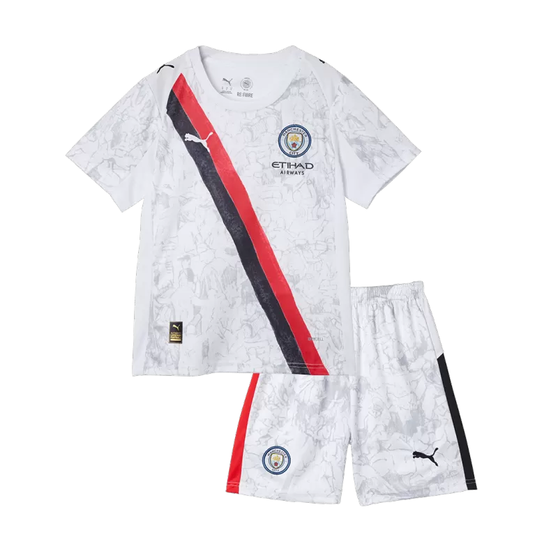 Manchester City Soccer Jersey Kit 2025/26 Kids(Jersey+Shorts)