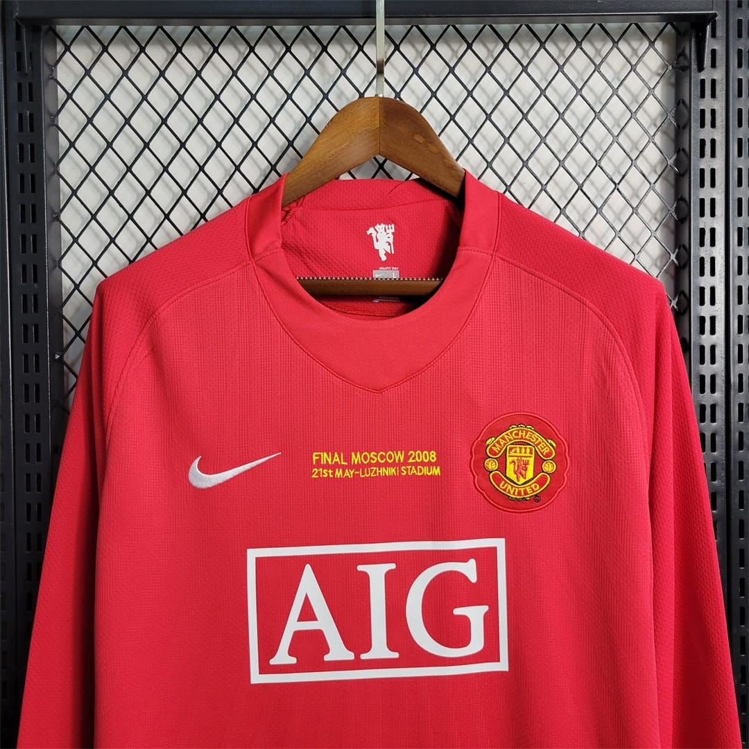 Manchester United 2007/2008 Champions League Final Kit – Long sleeve