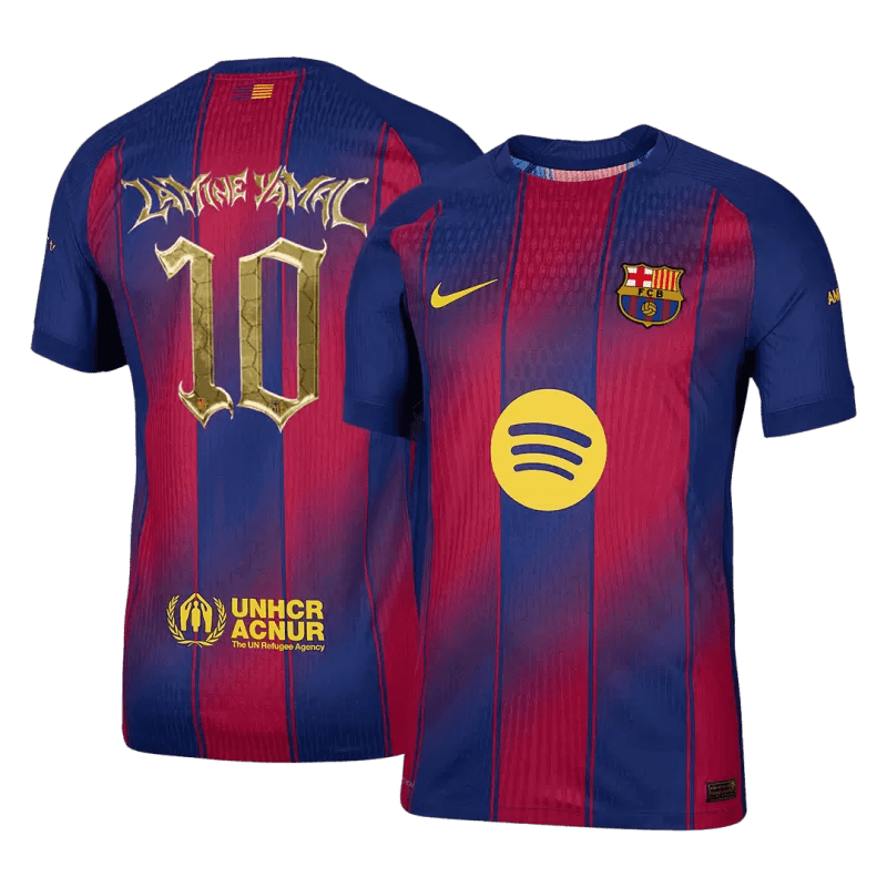 Barcelona LAMINE YAMAL #10 Kopa Trophy Edition Home Custom Player Version Soccer Jersey 2025/26