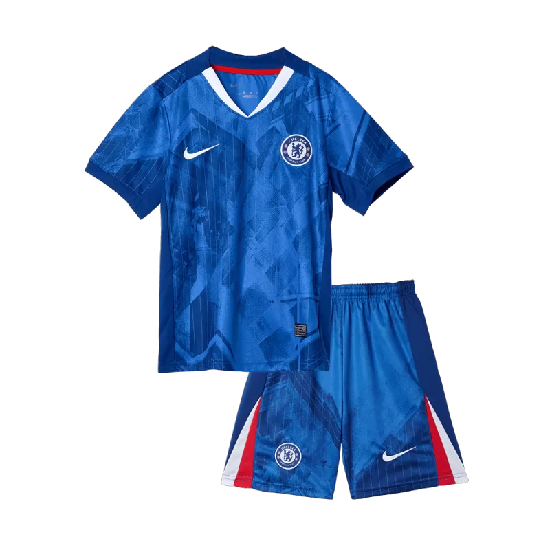 Chelsea Home Soccer Jersey Kit 2025/26 Kids(Jersey+Shorts)