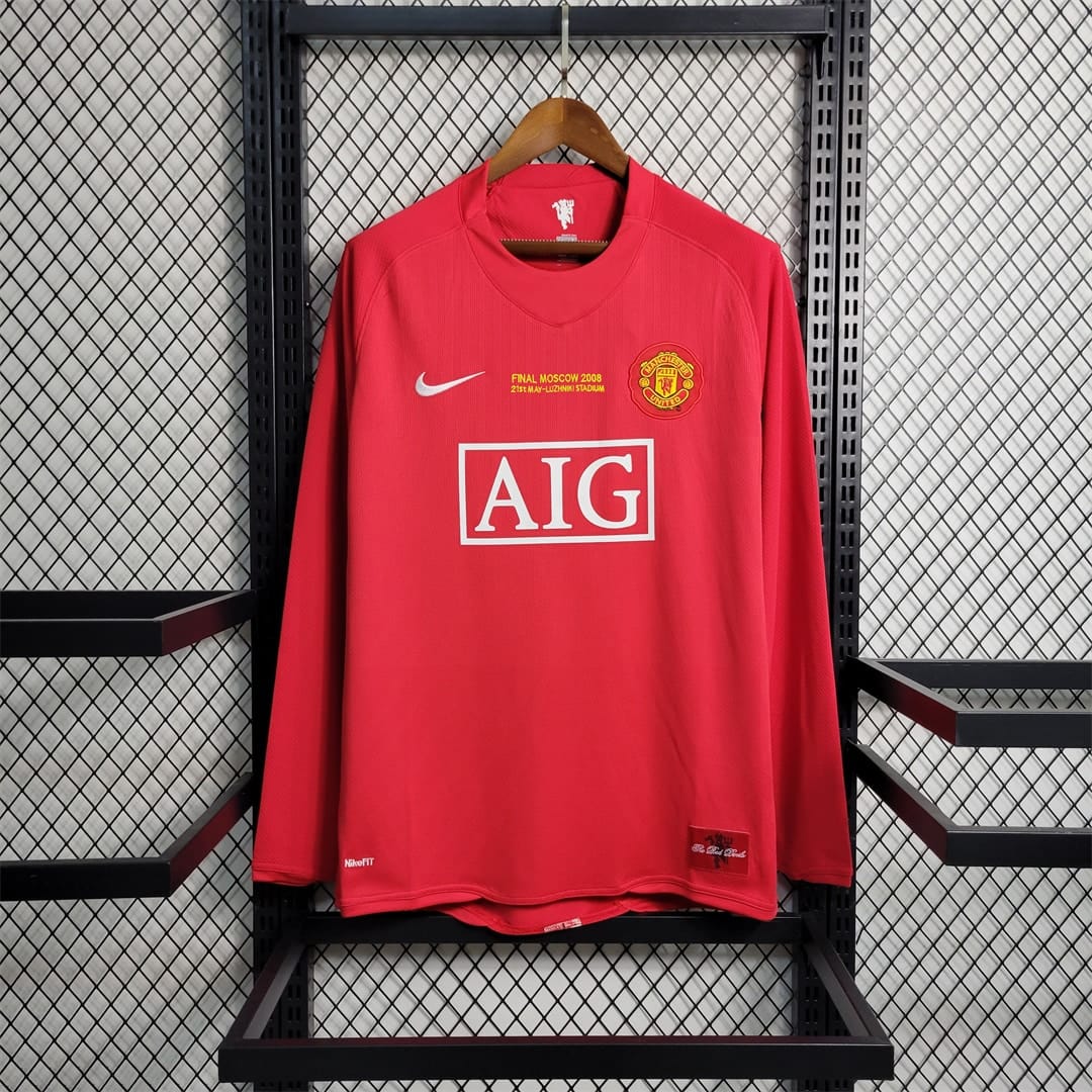 Manchester United 2007/2008 Champions League Final Kit – Long sleeve