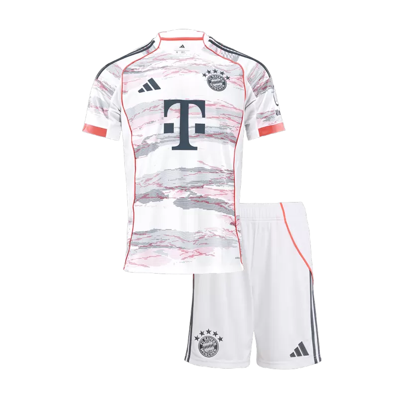 Bayern Munich Away Soccer Jersey Kit 2025/26 Kids(Jersey+Shorts)